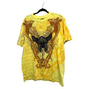 NWOT RAW BLUE Moral Vambrace Hip Hop, Streetwear, T-Shirt 3XL Yellow